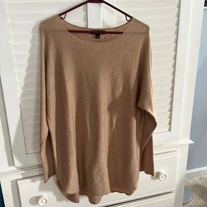 INC Light Sweater Tunic Tan Sz Lg